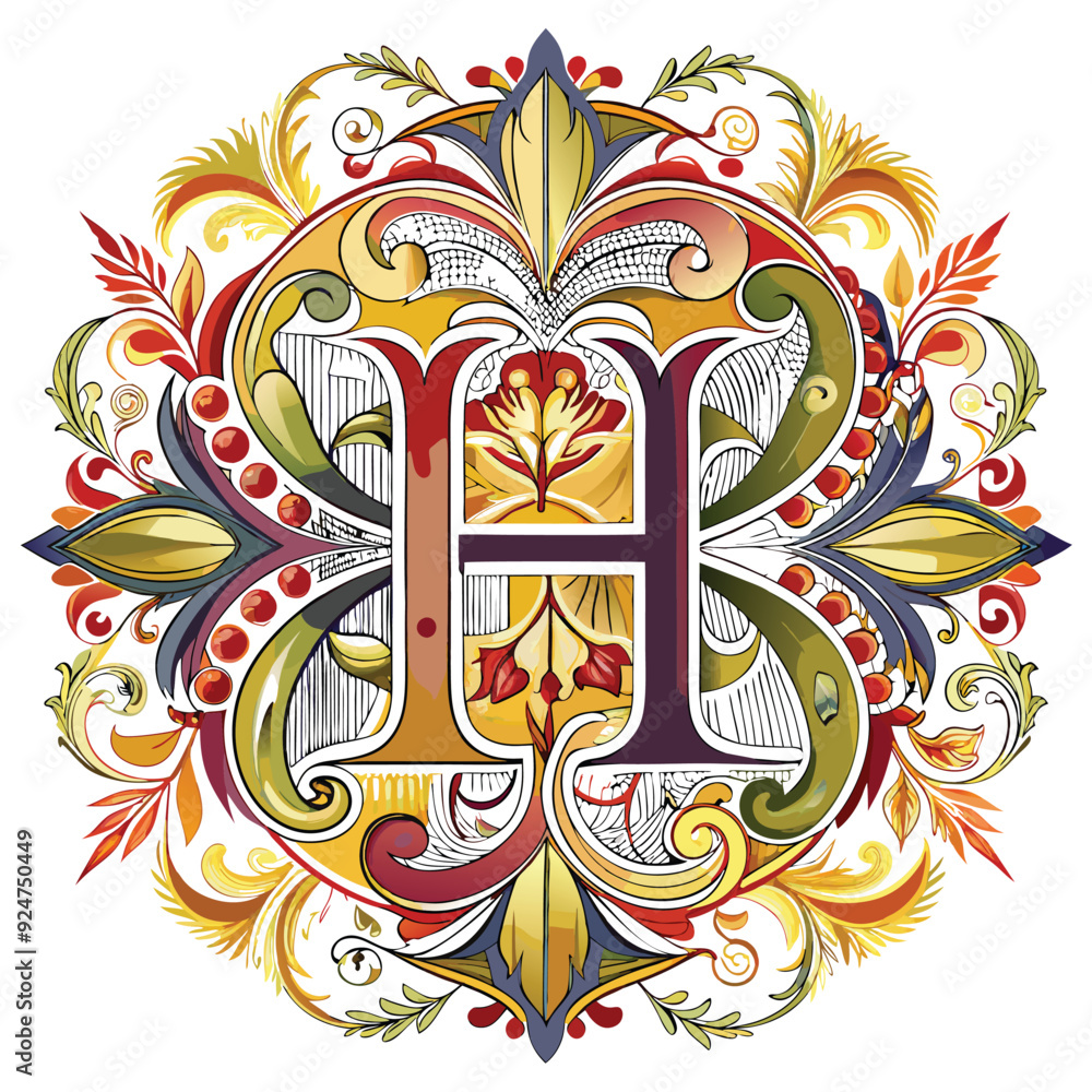 Obraz premium h monogram