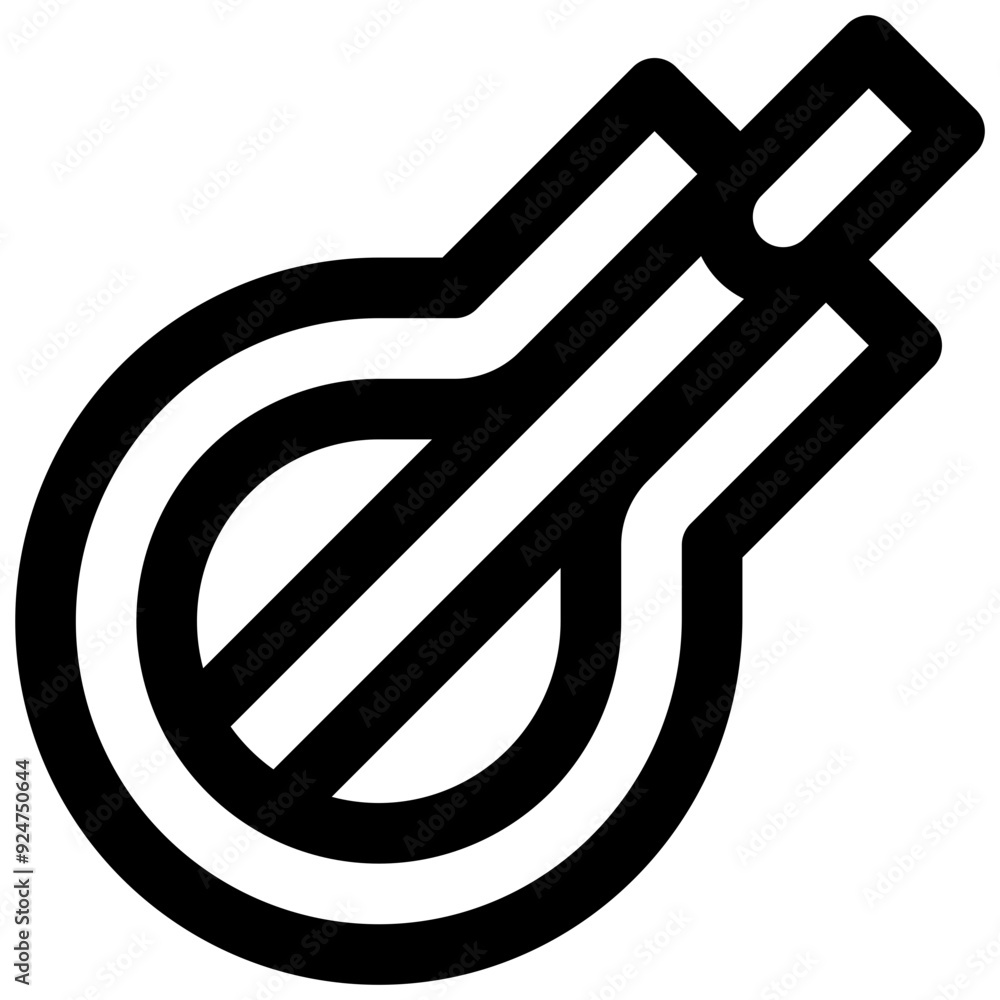 Mouth harp. Editable stroke vector icon. Mouth harp. Editable stroke vector icon.