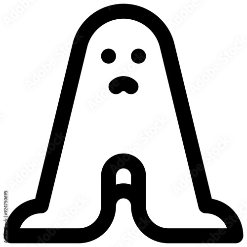 Ghost. Editable stroke vector icon. 