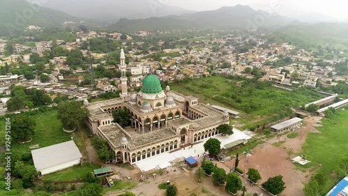 Aerial view of  Bari Imam Shrine Islamabad, religious place of worship and meditation photo