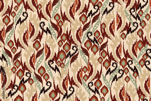 Seamless paisley embroidered floral motif pattern in vector, for design, fabric, wrapping, digital motif, background, wallpaper, print, clothing, etc.	
