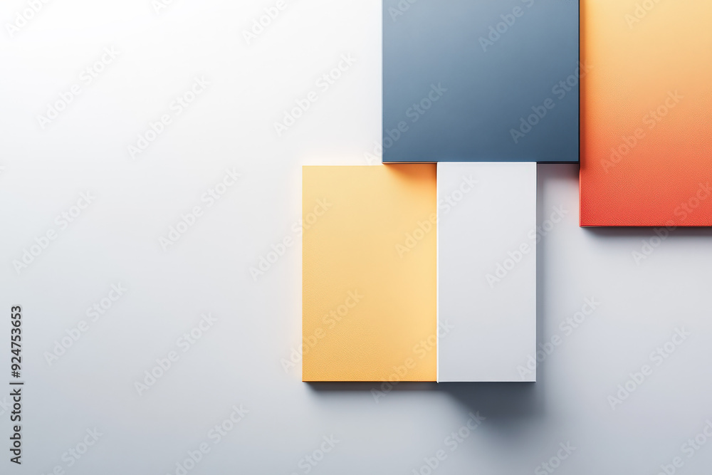 Modern Abstract Geometric Composition with Colorful Rectangles