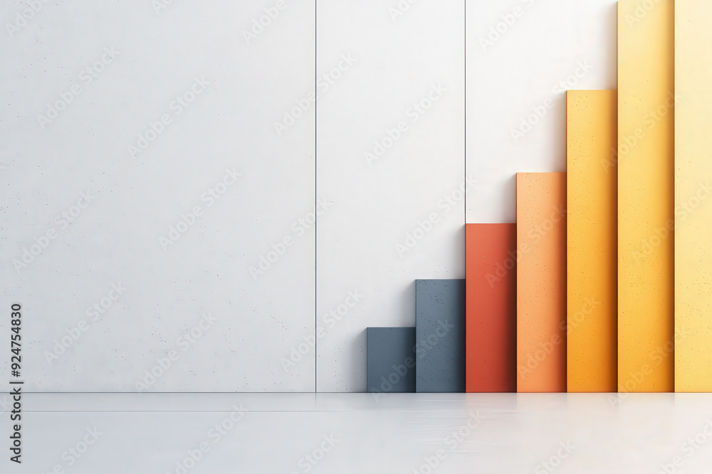 Colorful Bar Graph Illustration on White Background