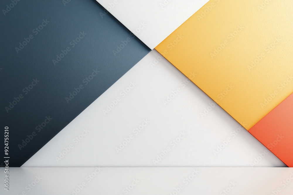 Abstract Geometric Pattern with Vibrant Color Blocks