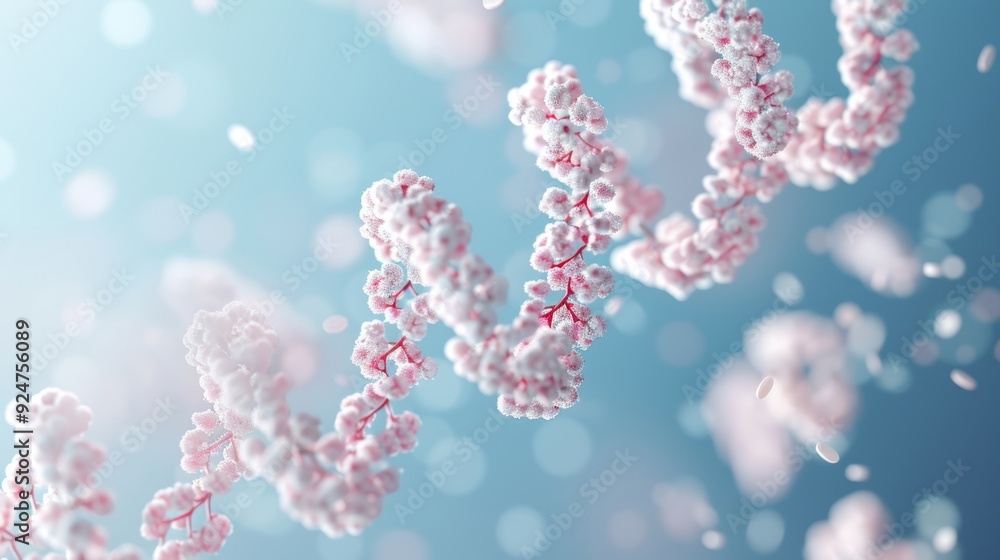 Detailed illustration of a DNA helix with vibrant colors, showcasing the complexity of genetic information and molecular biology. Detailed illustration of a DNA helix with vibrant colors, showcasing the complexity of genetic information and molecular biology.