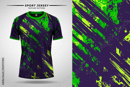 3D mockup of sport jersey with grunge texture featuring distressed fabric and rugged design for a bold and authentic apparel display