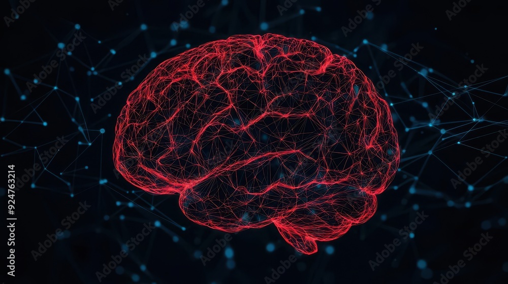 Brain with diagrammatic flow, systematic insight, 3D illustration Brain with diagrammatic flow, systematic insight, 3D illustration