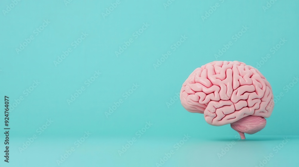 Brain with procedural steps, structured insight, 3D illustration Brain with procedural steps, structured insight, 3D illustration