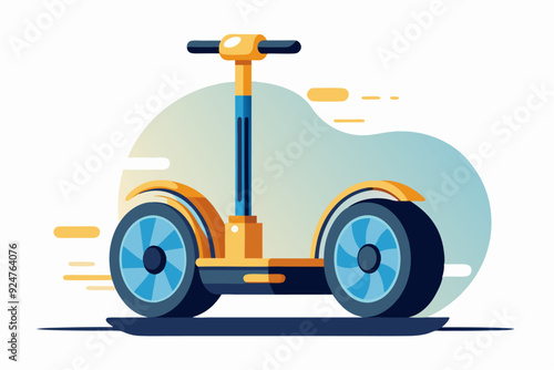 Yellow and Blue Self Balancing Electric Scooter