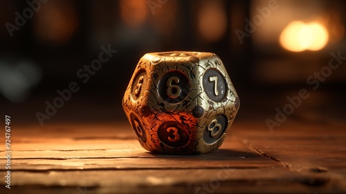 A close-up shot of a single die displaying the number six, emphasizing the concept of success and favorable outcomes.