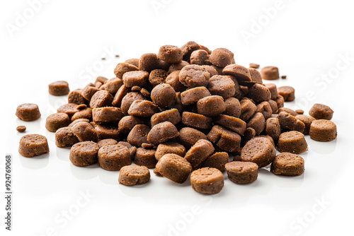 Brown Dog Food Kibble Pile photo