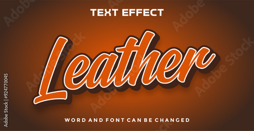 Leather editable text effect