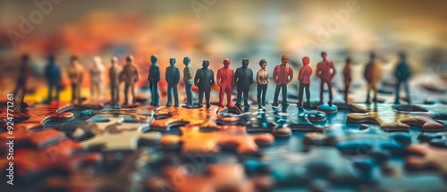 Wallpaper Mural Figures on puzzle pieces. Torontodigital.ca