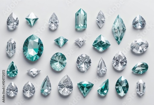 Diamond shapes on White Background