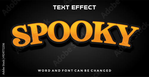 Spooky editable text effect