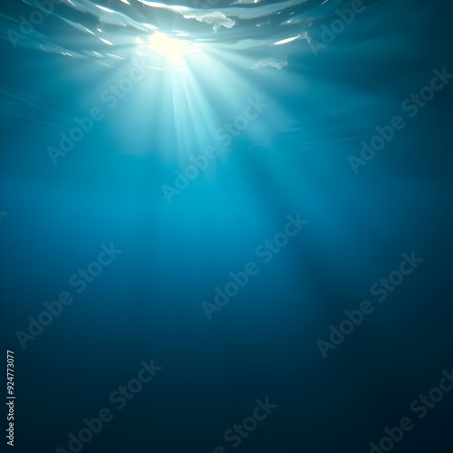 Deep Blue Serenity Sunlit Waters