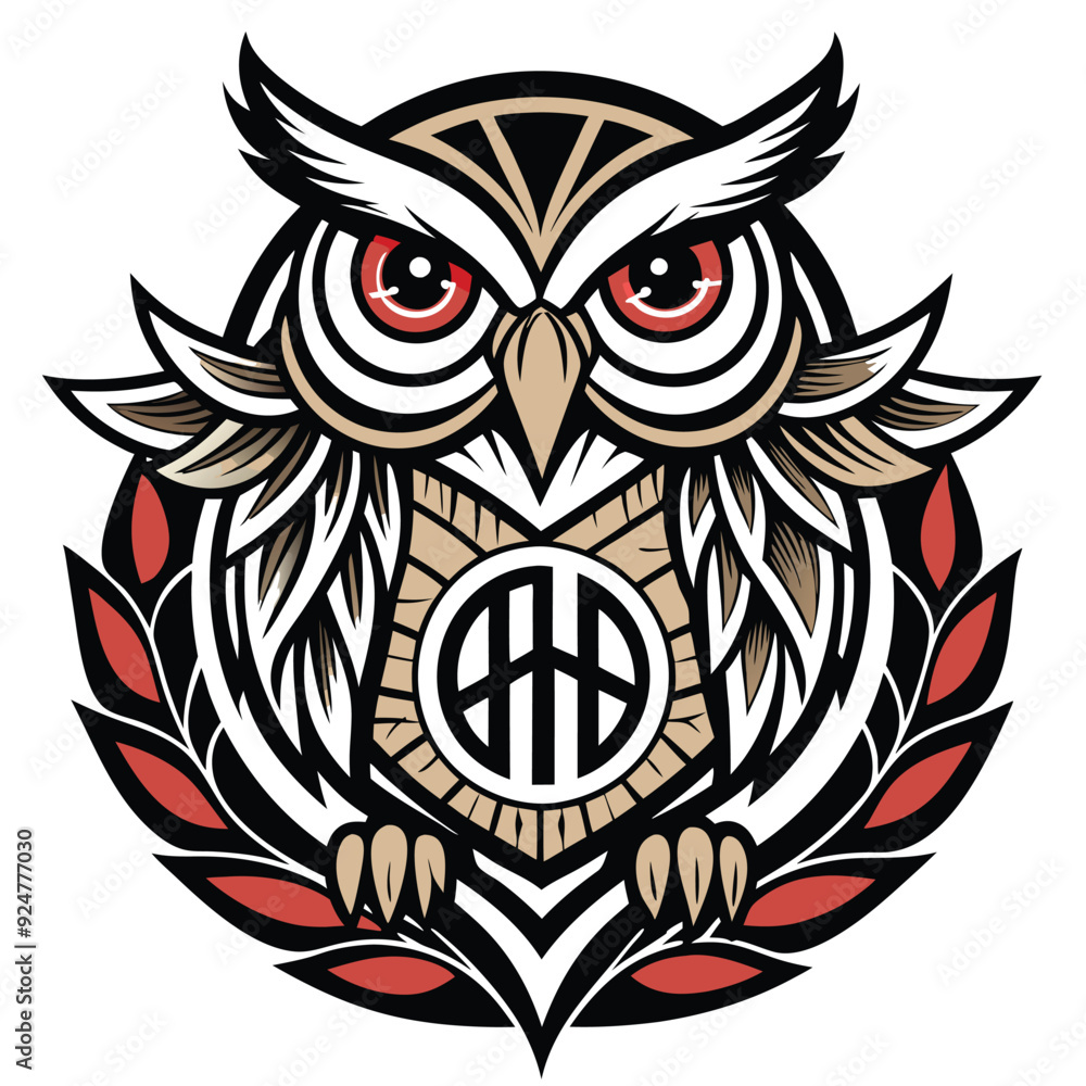 Obraz premium owl cute monogram