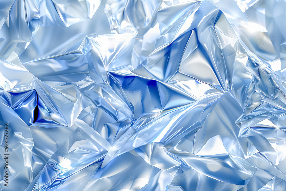 Metallic surface with irregular bumps and dents reflecting light