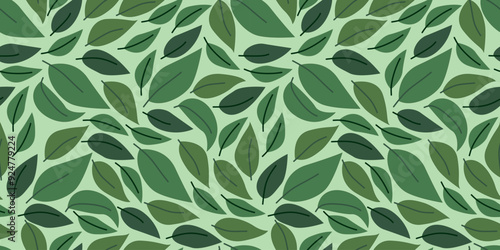leaves vector pattern background. Green leaf seamless pattern. leaves pattern background. seamless patterns with green leaves.