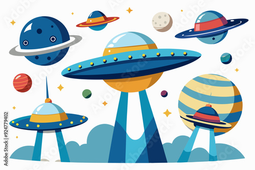 Flying Saucers and Planets in Outer Space