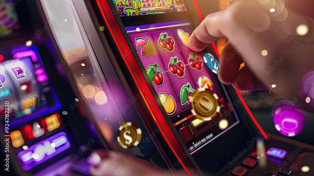 Player online casino winning free spins, laptop screen showing bonus round, joyful reaction