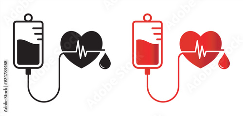 blood donation icon. blood transfusion icon vector illustration