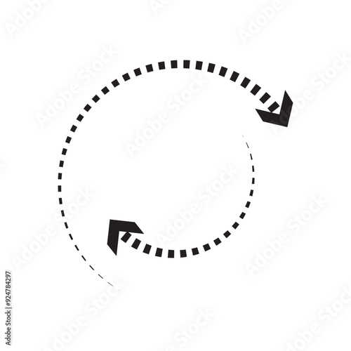 double reverse arrow, replace icon, exchange linear sign, vector illustration on white background. design eps 10