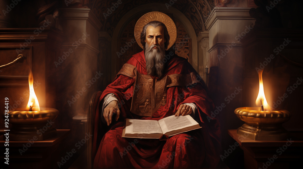 Nestorus, a 5th century orthodox bishop teaching in the church Nestorus, a 5th century orthodox bishop teaching in the church
