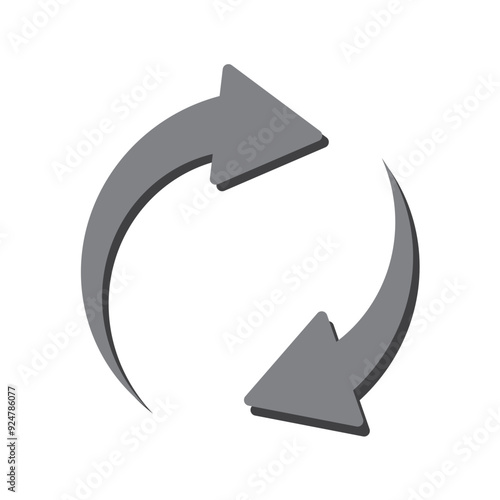 Repeat icon. Repeating vector symbol. Simple return outline icons. double arrow icon. design eps 10
