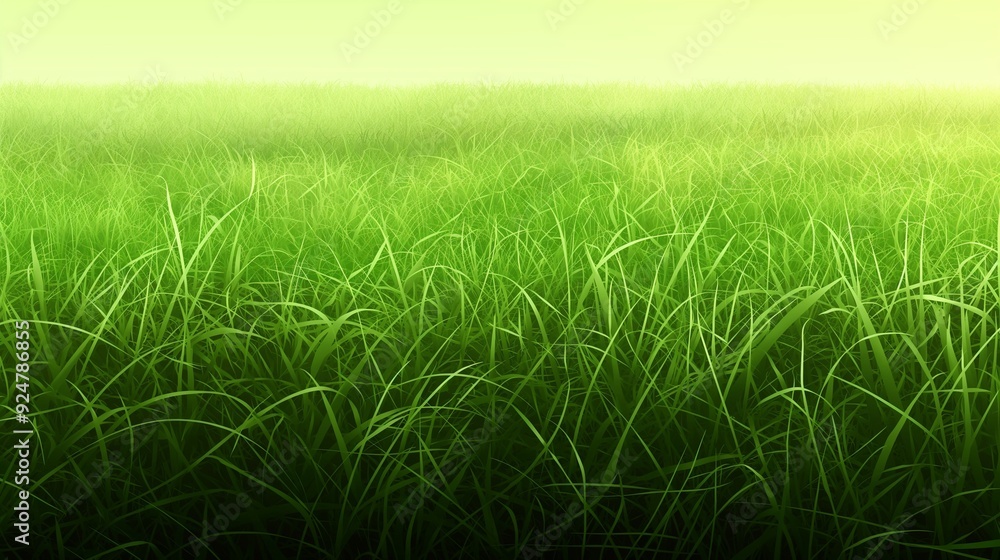 Obraz premium A smooth, carpet-like vector texture of well-maintained grass, ideal for backgrounds, with a very soft gradient of green hues for a realistic look.