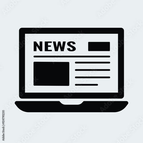 News or Newsletter icon design stock illustration