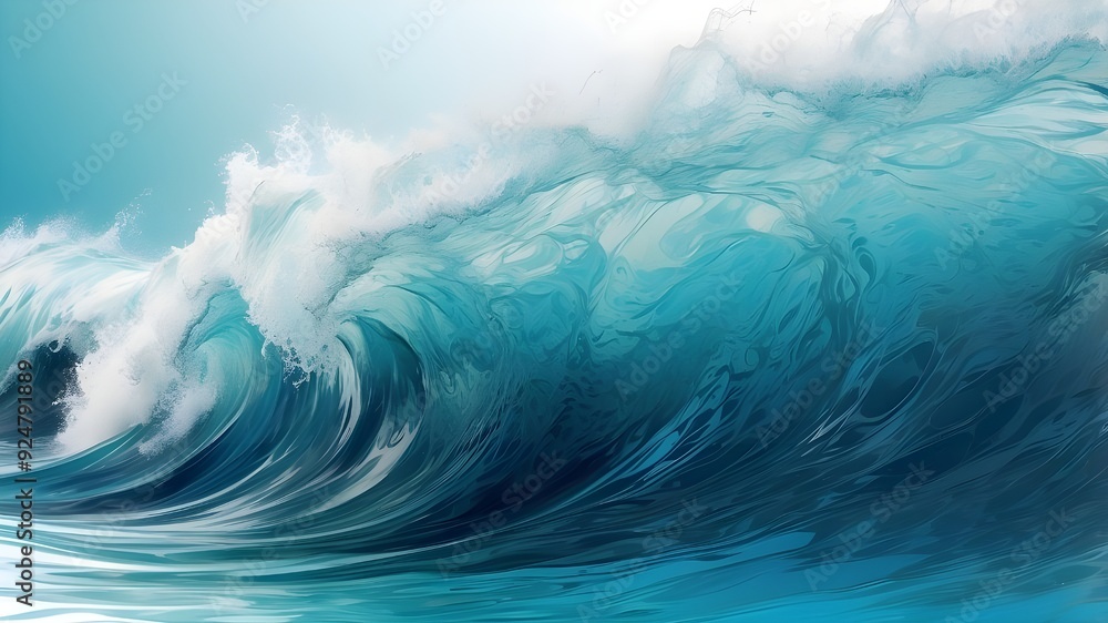 Abstract ocean wave with a teal, blue, and aqua texture. Ocean wave abstract with blue and white water wave web banner graphic resource as backdrop. Vita background for text in copy space Abstract ocean wave with a teal, blue, and aqua texture. Ocean wave abstract with blue and white water wave web banner graphic resource as backdrop. Vita background for text in copy space