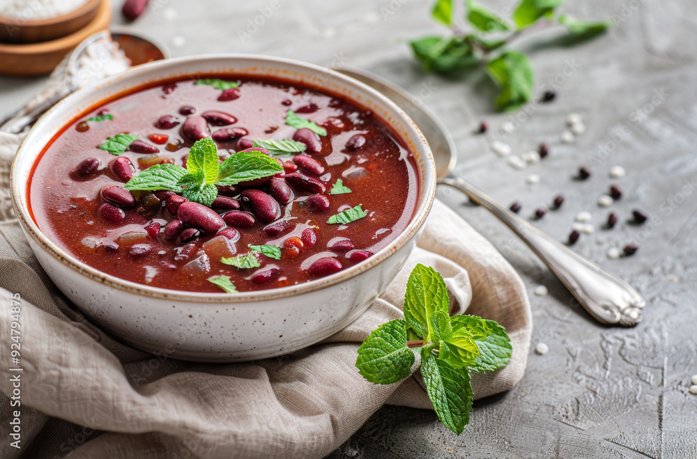 red beans in white bowl placed on beige cloth red beans in white bowl placed on beige cloth