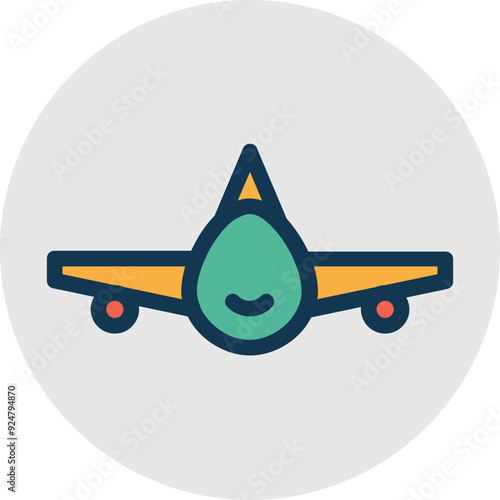Flight vector icon in rounded style 