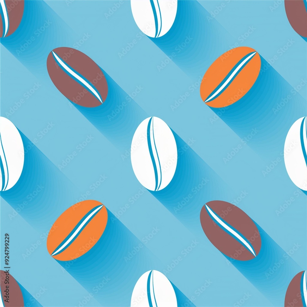 seamless background with coffee beans seamless background with coffee beans