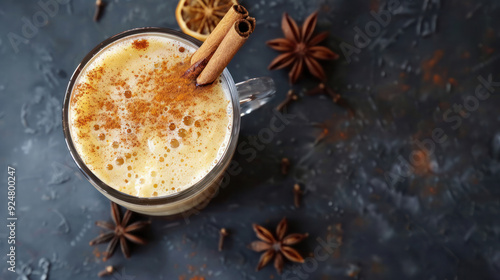 Hot Buttered Rum With Cinnamon Stick