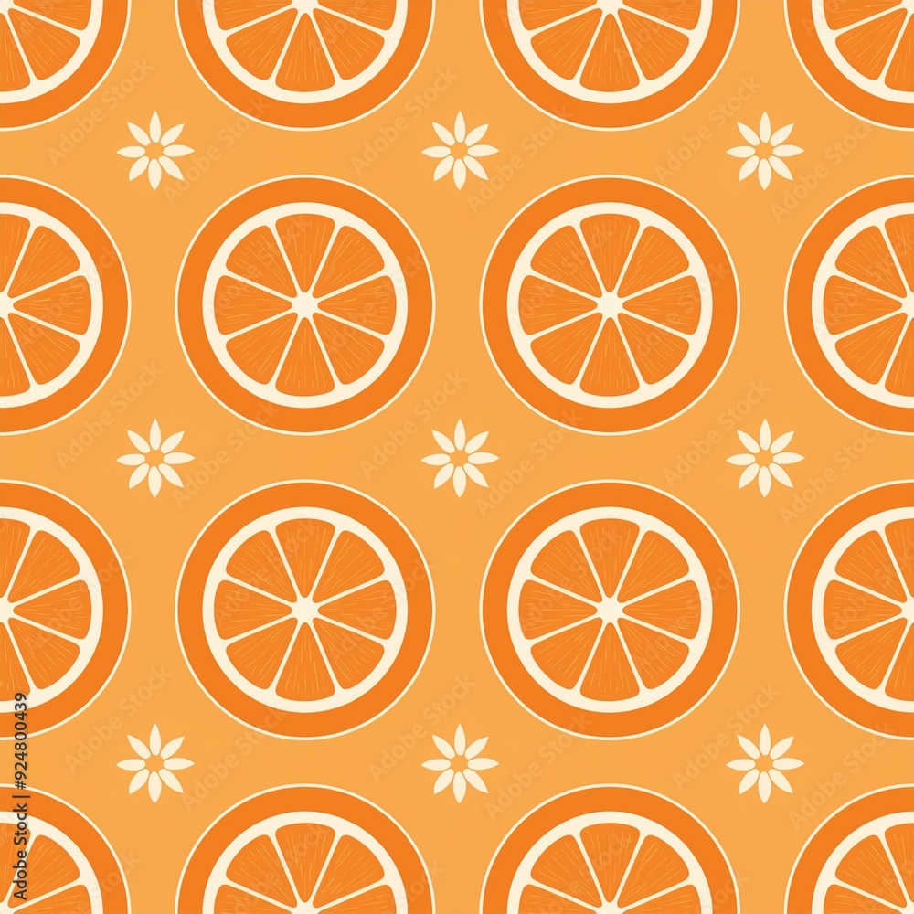 seamless pattern with oranges