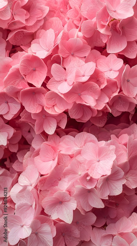 Fototapeta premium Close-up of pink hydrangea flowers background