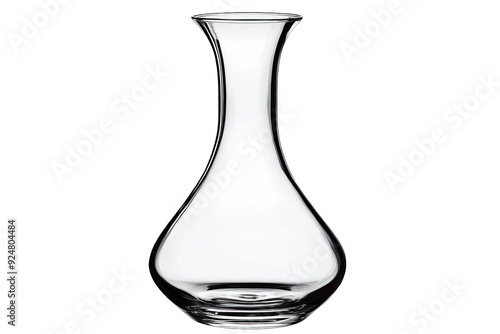 Elegant glass decanter perfect for serving wine and enhancing table decor, showcasing clarity and refined design.