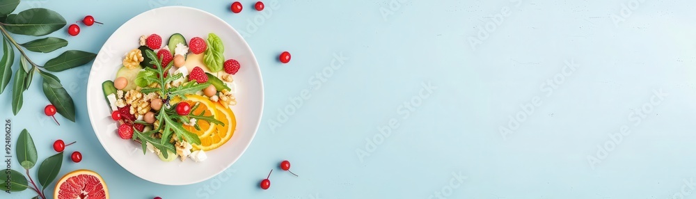 Gourmet meal, luxurious garnishes, flat design illustration Gourmet meal, luxurious garnishes, flat design illustration