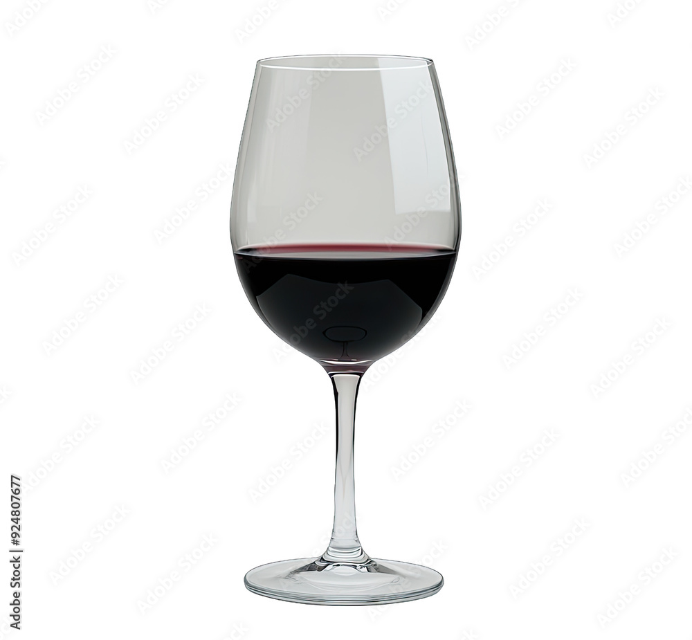 Elegant wine glass filled with rich red wine, perfect for culinary and celebration themes. Elegant wine glass filled with rich red wine, perfect for culinary and celebration themes.