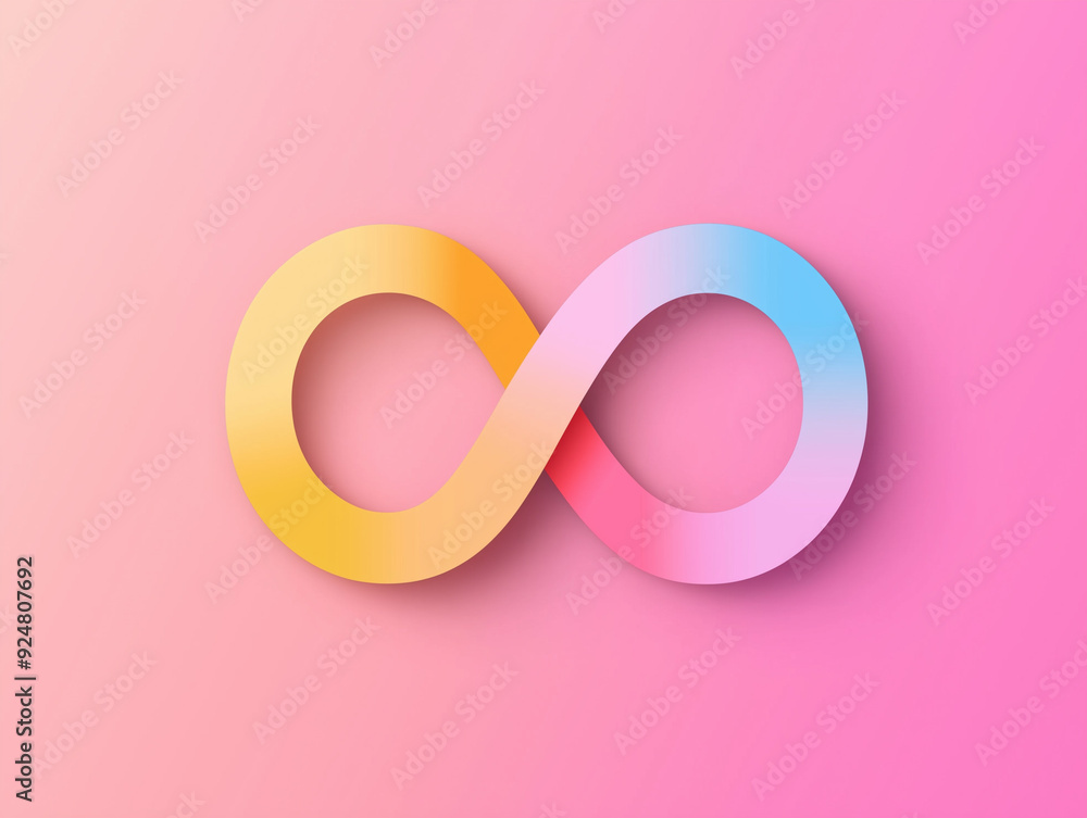 a minimalist infinity sign in soft pastel tones, sharp and clean lines a minimalist infinity sign in soft pastel tones, sharp and clean lines