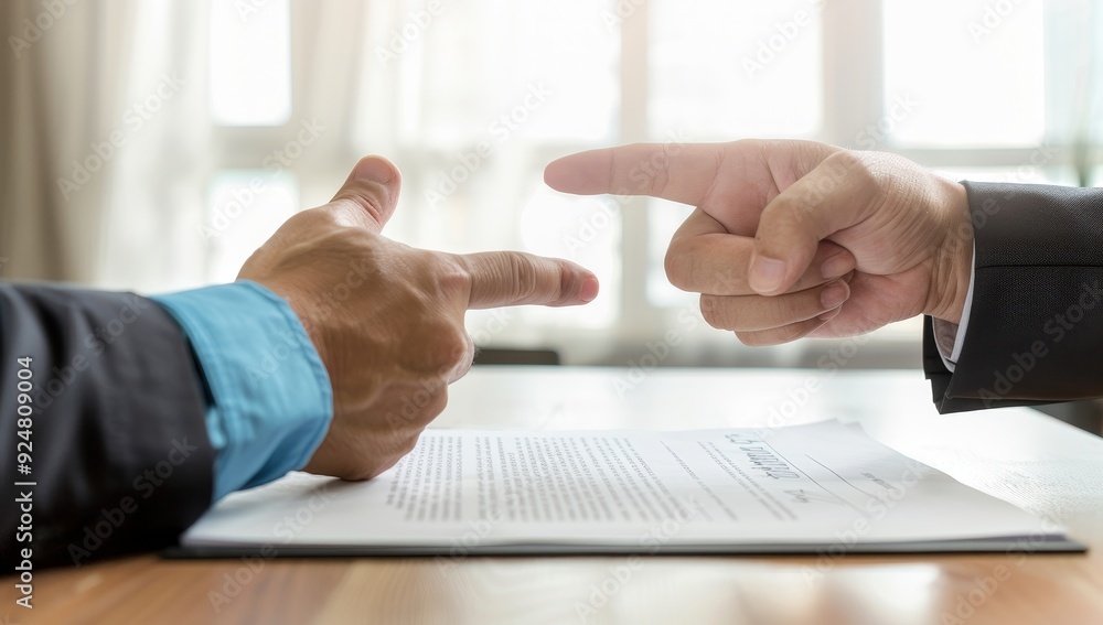 Close Up of Business Hands Discussing Document with Professional Focus Close Up of Business Hands Discussing Document with Professional Focus