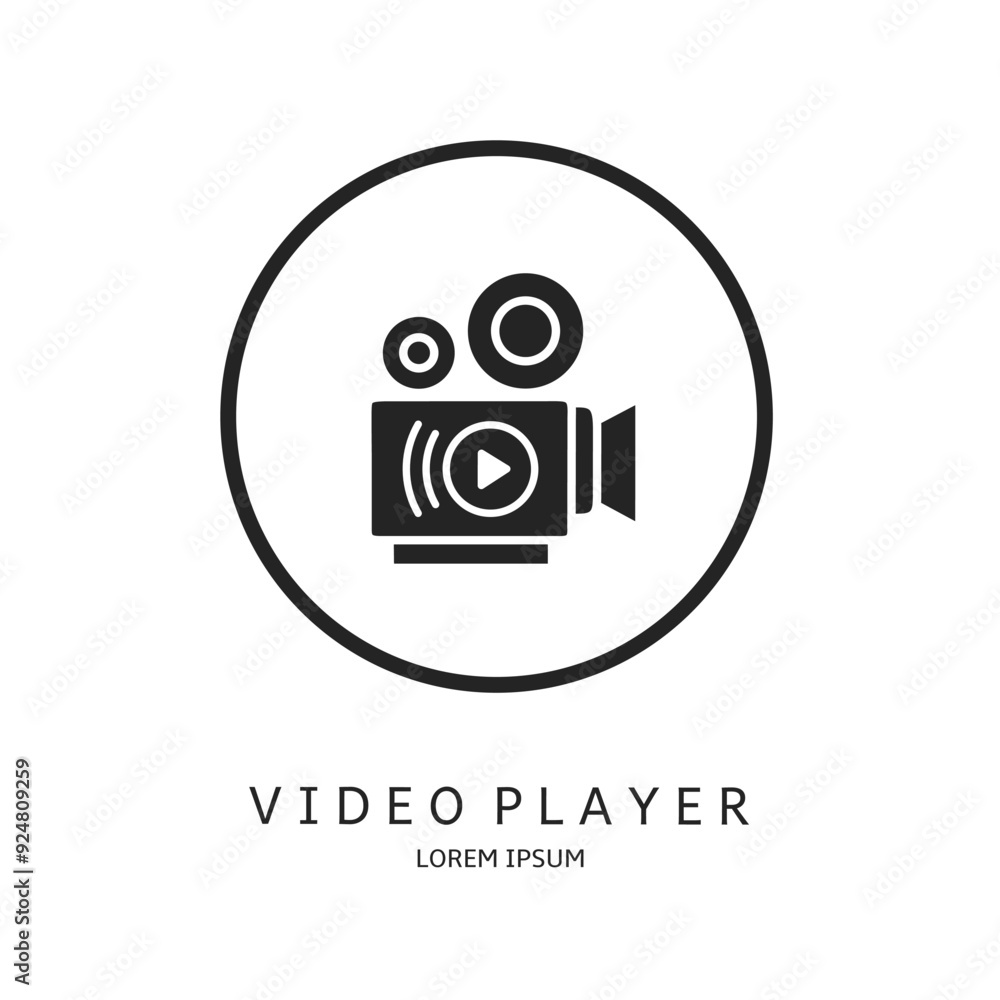 Obraz premium Logo vector design for business. Video player logos.