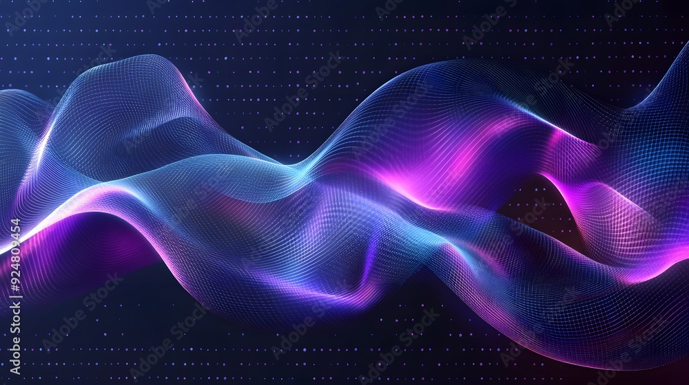 34. Abstract waves of light and shadow with a holographic quality, displayed on a transparent background 34. Abstract waves of light and shadow with a holographic quality, displayed on a transparent background
