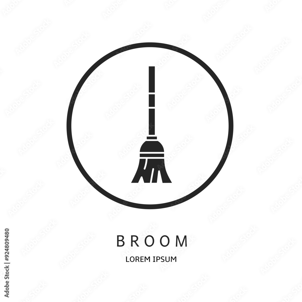 Logo vector design for business. Broom logos. Logo vector design for business. Broom logos.