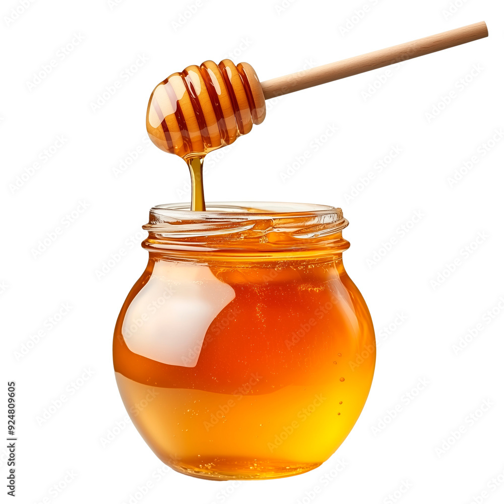 Rustic honey jar isolated for mockup. Rustic honey jar isolated for mockup.