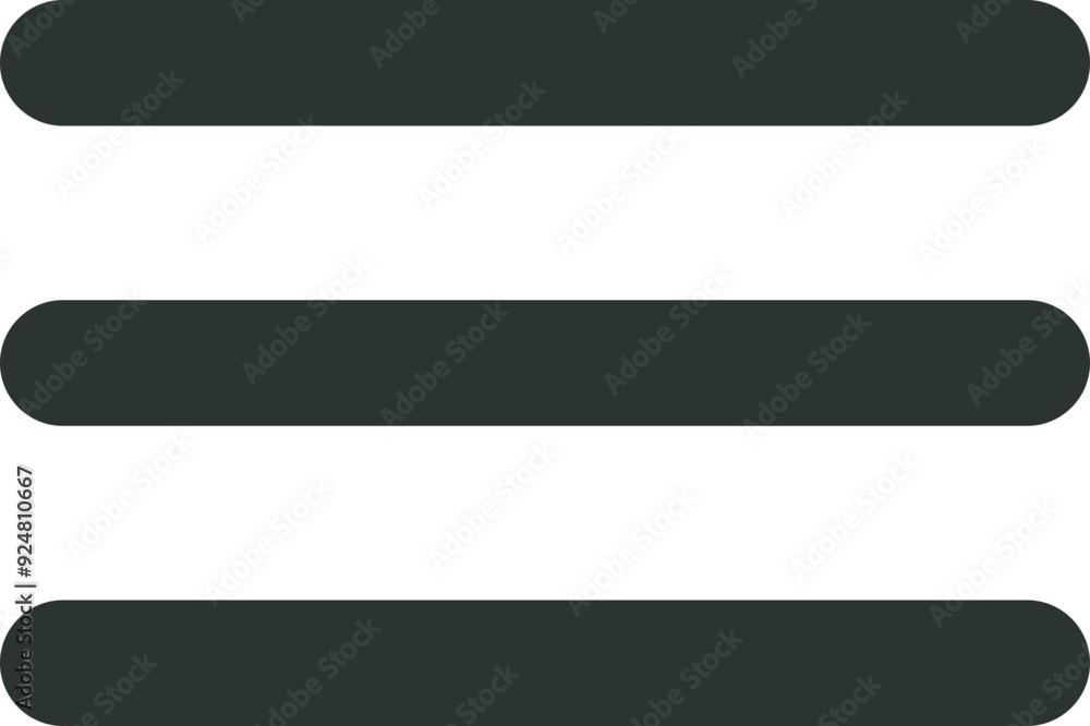 Obraz premium Hamburger interface menu simple line, minimal ui popup burger. Template navigation. Icon, dropdown button web symbol. Interface Design element. Vector illustration