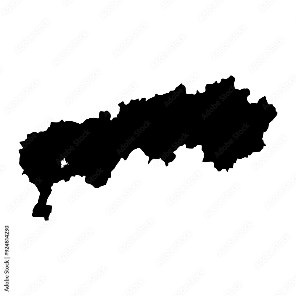 Obraz premium Districts under Central Government Jurisdiction map, administrative division of Tajikistan.