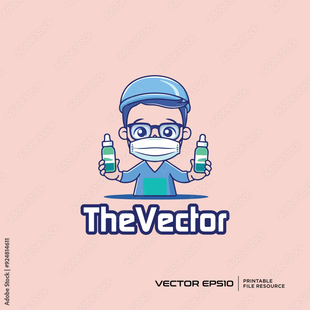 pediatric nurse mascot, vector, logo, character, cartoon, illustration, eps10 pediatric nurse mascot, vector, logo, character, cartoon, illustration, eps10